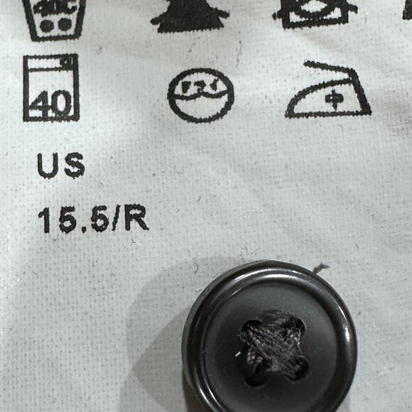 Hugo Boss Shirt Mens 15.5 32/33 Blue Black Pinstripe Long Sleeve Button Front - Picture 8 of 9